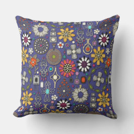 Boho Jewel Treasures Violet Blue Kussen