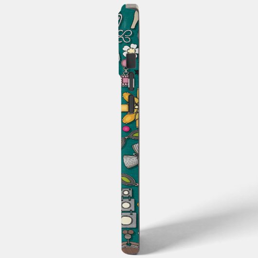 Boho Jewel Treasures Viridian Green Case-Mate iPhone Case (Achterkant / Links)