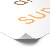 Boho "Jij bent mijn zonnetje" Smiley Sun Poster (Hoek)