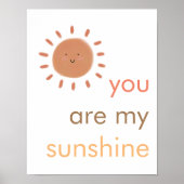 Boho "Jij bent mijn zonnetje" Smiley Sun Poster (Voorkant)
