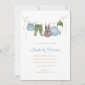 Boho Jongen Kleding Lijn Baby shower Kaart (Voorkant)