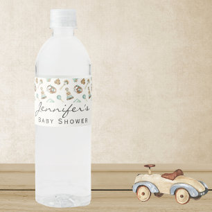 Boho Jongen of Meisje Baby shower  Speelgoed Waterfles Etiket