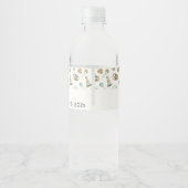 Boho Jongen of Meisje Baby shower  Speelgoed Waterfles Etiket (Achterkant)