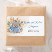 Boho jongen teddy pampa's baby etiket (Insitu)