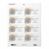 Boho jongen teddy pampa's baby etiket (Full Sheet)