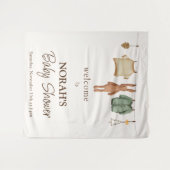 Boho Jongens Kleding Baby Shower Welkomstbord Wandkleed (Voorkant (horizontaal))