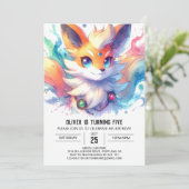 Boho Joyful Fox Verjaardag Kaart (Staand voorkant)