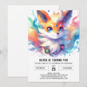 Boho Joyful Fox Verjaardag Kaart (Voorkant / Achterkant)