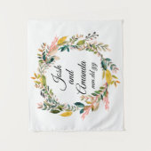 Boho Jubileum Foto Booth Backdrop Botanisch Wandkleed (Voorkant)