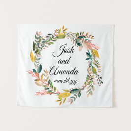 Boho Jubileum Foto Booth Backdrop Botanisch Wandkleed