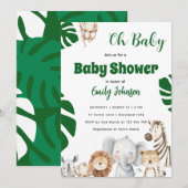 Boho Jungle Baby Shower Kaart (Voorkant / Achterkant)