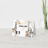 Boho Jungle Dieren Babyfeest Bedankt (Voorkant)