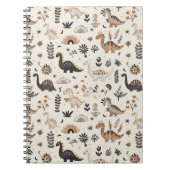 Boho Jungle Dinosaurus Patroon Notitieboek (Voorkant)