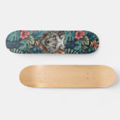 Boho Jungle White Wolf Skateboard  (Horizontaal)