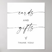 Boho Kaarten en cadeaubordje, Modern Minimalist Poster (Voorkant)