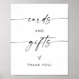 Boho Kaarten en cadeaubordje, Modern Minimalist Poster