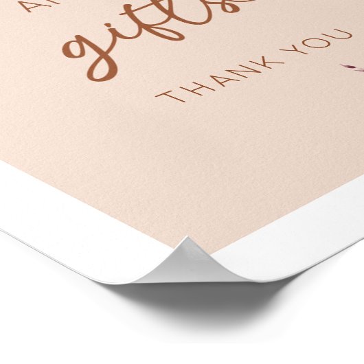 Boho Kaarten en cadeaubordje | Terracotta Florals Poster (Hoek)