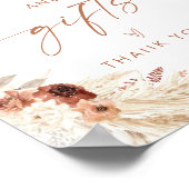 Boho Kaarten en cadeaubordje | Terracotta Florals Poster (Hoek)