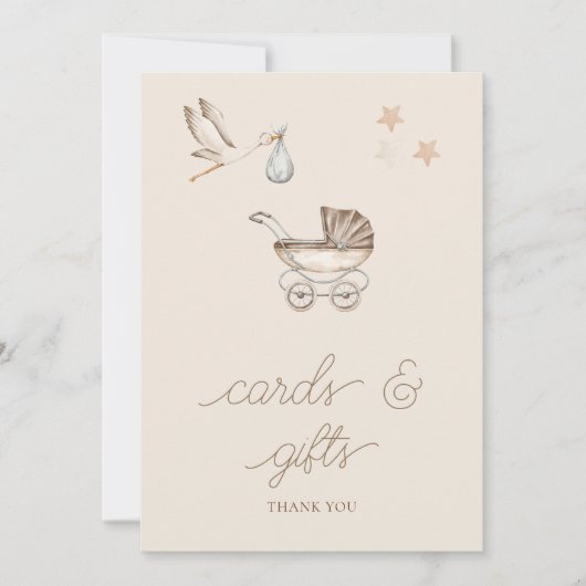 Boho Kaarten geeft geslachtsneutraal Baby shower t (Voorkant)