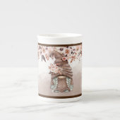 Boho Kabouters Beenderporselein Mok (Voorkant)