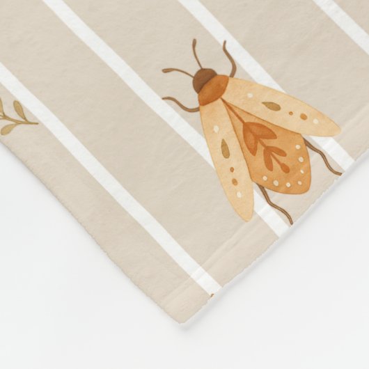 Boho Käfer, Motten, Schmetterlinge Fleece Deken (Hoek)