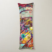 Boho Kaleidoscope - Natuur Geïnspireerde Bloemenku Lichaamskussen (Achterkant (Verticaal))