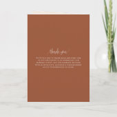 Boho  kalligrafie Terracotta Wedding Booklet Programma (Achterkant)