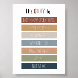 Boho kalmerende hoek het is ok om te posters