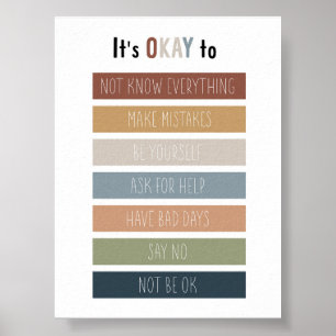 Boho kalmerende hoek het is ok om te posters