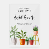 Boho Kamerplanten Bruids Brunch Welkom Acryl Bord (Voorkant)