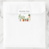 Boho Kamerplanten Bruidsdiner Bedankt Vierkante Sticker (Tas)
