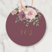 Boho kaneel Roos Blush Roze Bloemen Bruiloft Bedankjes Labels (Achterkant)