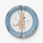 Boho Kangaroo Baby shower Paper Bord (Voorkant)