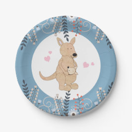 Boho Kangaroo Baby shower Paper Bord