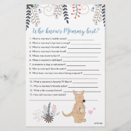 Boho Kangaroo Boy Baby shower die mammiespel kent