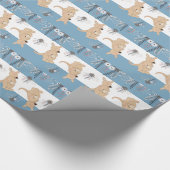 Boho Kangaroo Boy Baby shower Wrapping Paper Cadeaupapier (Hoek)