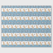 Boho Kangaroo Boy Baby shower Wrapping Paper Cadeaupapier (Vlak)