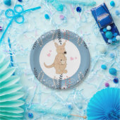 Boho kangoeroe baby shower papieren bord (Feest)