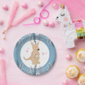 Boho kangoeroe baby shower papieren bord (Feest)