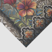 Boho Kant Bloemendecoupe Tissuepapier (Detail)