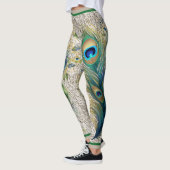Boho  kant en pauwenveren leggings (Links)