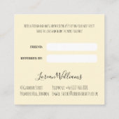 Boho-kapsalon Bloemenkrans Bruidskapsel Afsprakenkaartje (Achterkant)