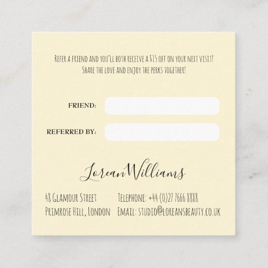 Boho-kapsalon Bloemenkrans Bruidskapsel Afsprakenkaartje (Achterkant)