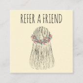 Boho-kapsalon Bloemenkrans Bruidskapsel Afsprakenkaartje (Voorkant)