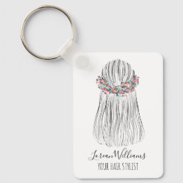 Boho-kapsalon Bloemenkrans Bruidskapsel Sleutelhanger