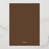 Boho Karamelrozen | Gedroogde Grassen Bruiloft Folie Uitnodiging (Achterkant)