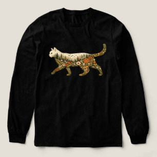 Boho Kat Bloem — Kattenliefhebber met Planten Bome Tri-Blend Shirt