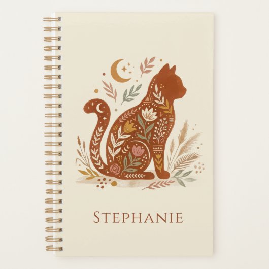 Boho Kat Planner – Hemels Kat Geschenk (Voorkant)