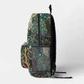 Boho kat sterrenhemel boslandschap bedrukte rugzak (Rechts)