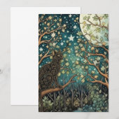 Boho kat sterrenhemel boslandschap kaart (Voorkant / Achterkant)
